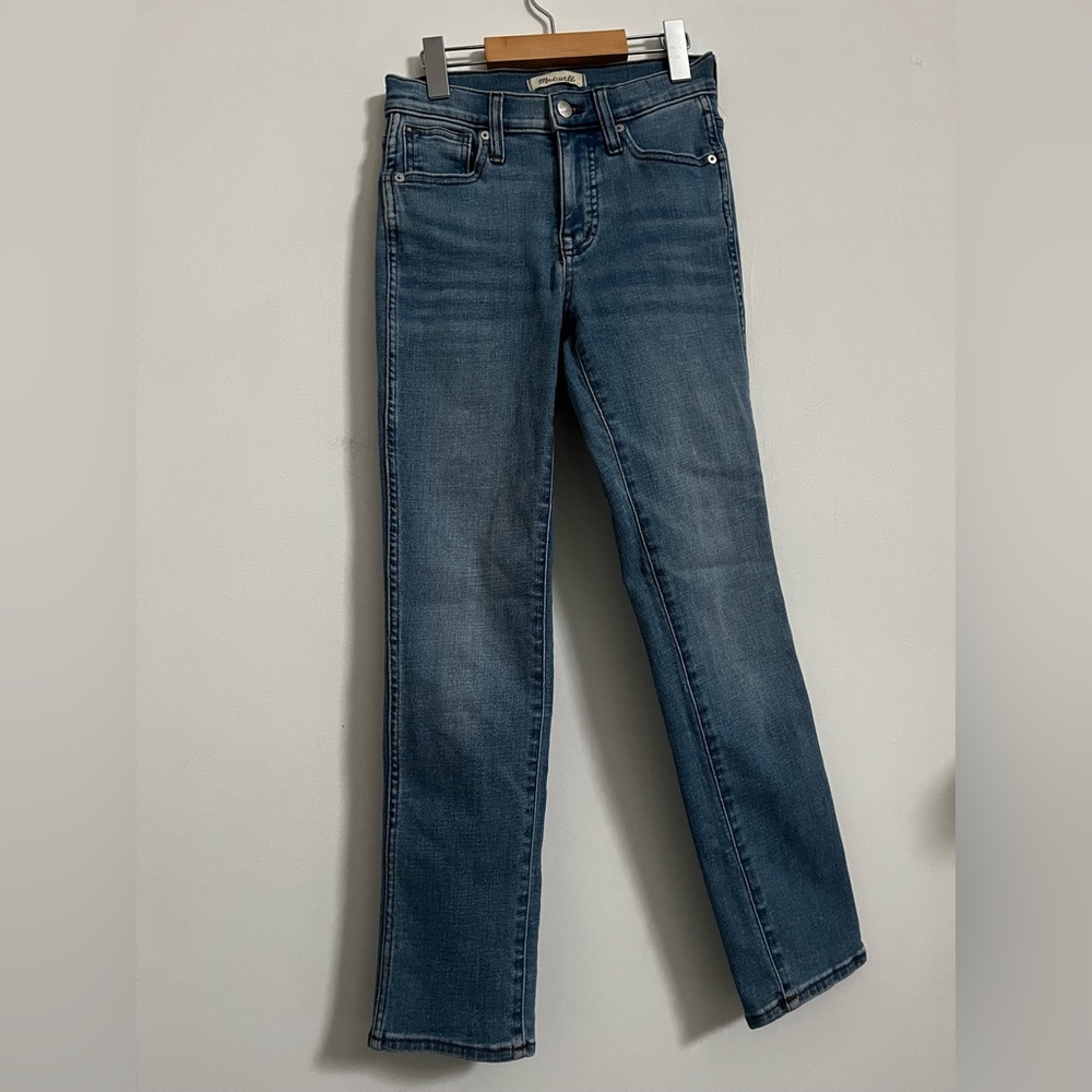 Madewell Straight Leg Denim Jeans in Classic Blue